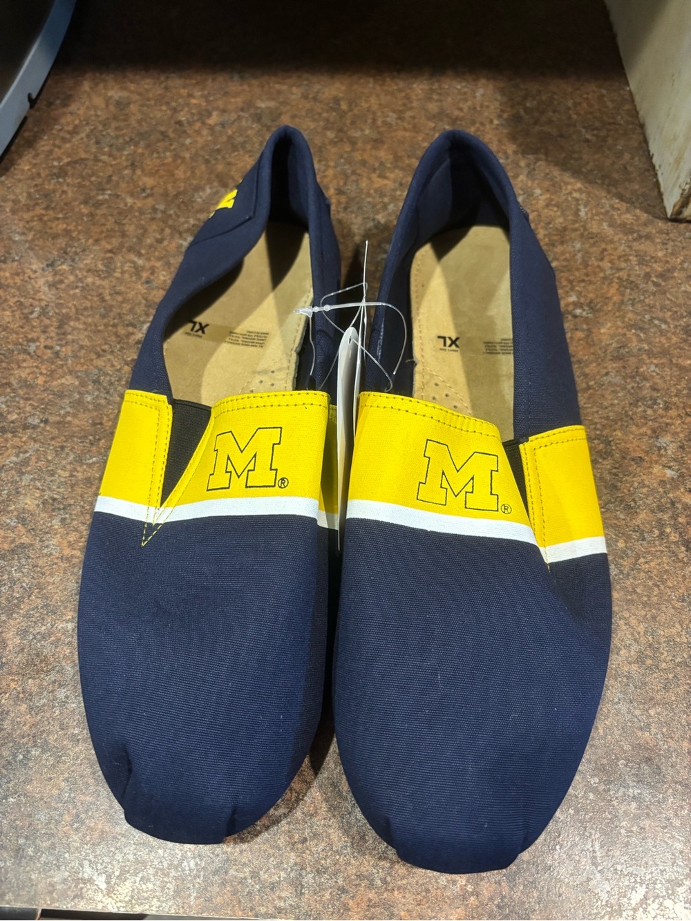 University of Michigan Navy & Yellow Slip-On Men's Shoes